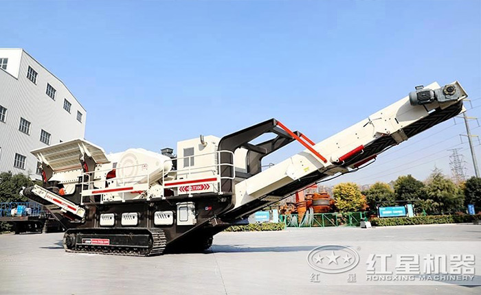 時產200噸履帶式砂石破碎站