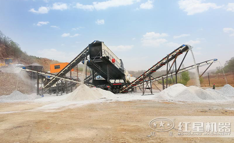 紅星移動(dòng)打沙生產(chǎn)線現(xiàn)場(chǎng)