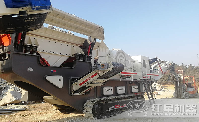 紅星移動履帶一體式建筑垃圾破碎機