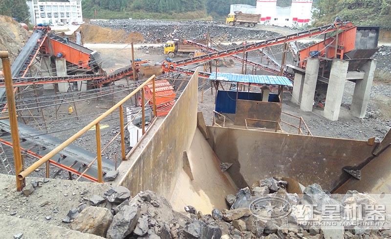 紅星碎石生產(chǎn)線(xiàn)現(xiàn)場(chǎng)——生產(chǎn)線(xiàn)方案多樣化
