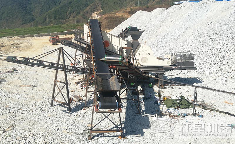 紅星移動(dòng)式碎石生產(chǎn)線(xiàn)現(xiàn)場(chǎng)——需求不同，配置不同