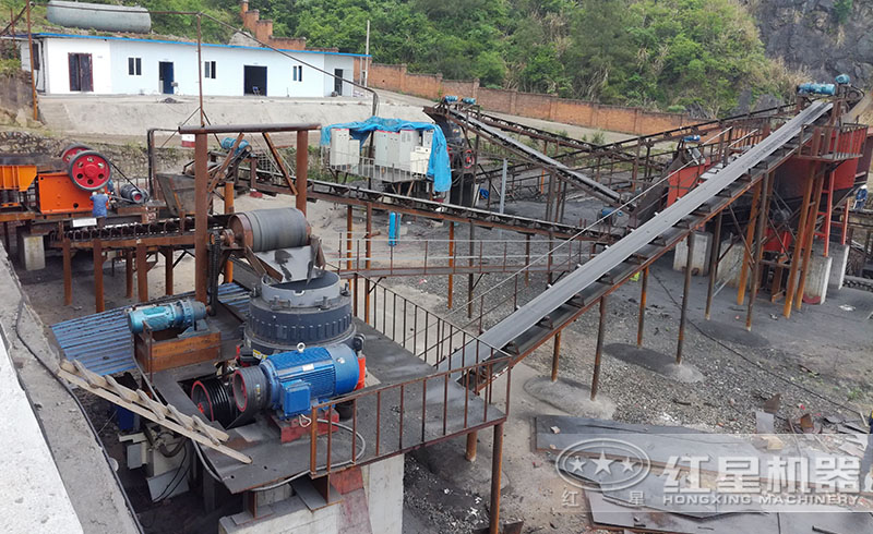 紅星碎石生產(chǎn)線現(xiàn)場(chǎng)