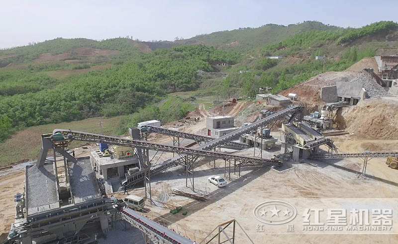 紅星破石生產(chǎn)線現(xiàn)場