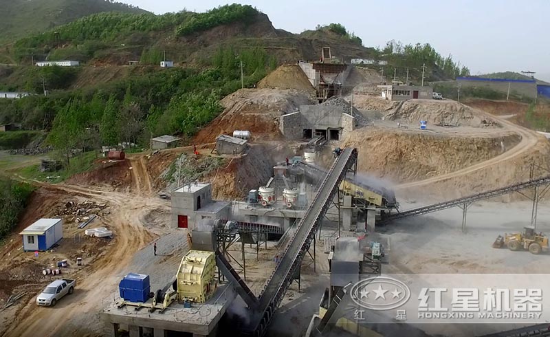 紅星碎石生產(chǎn)線現(xiàn)場(chǎng)