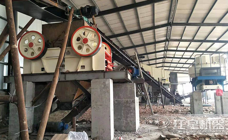 紅星用戶制砂生產(chǎn)線現(xiàn)場