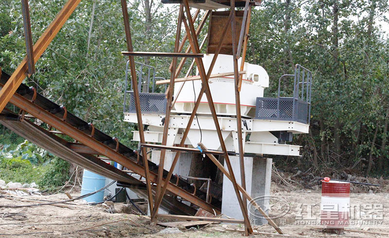 紅星徐州用戶制砂生產(chǎn)線現(xiàn)場