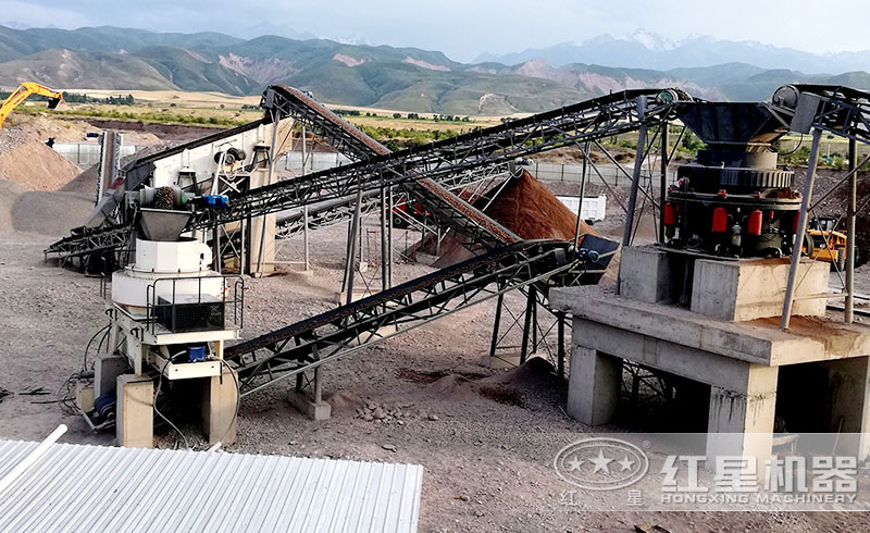 紅星液壓圓錐破碎機(jī)生產(chǎn)線現(xiàn)場(chǎng)