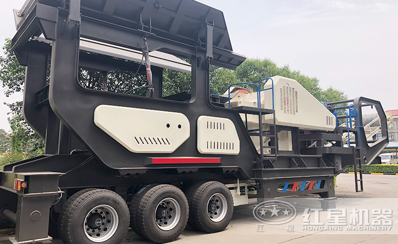 紅星輪胎式移動建筑垃圾破碎機