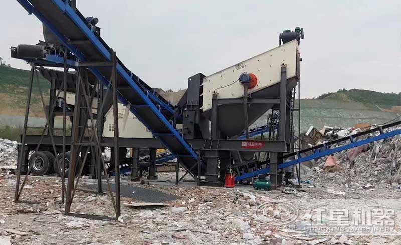 建筑垃圾破碎現(xiàn)場