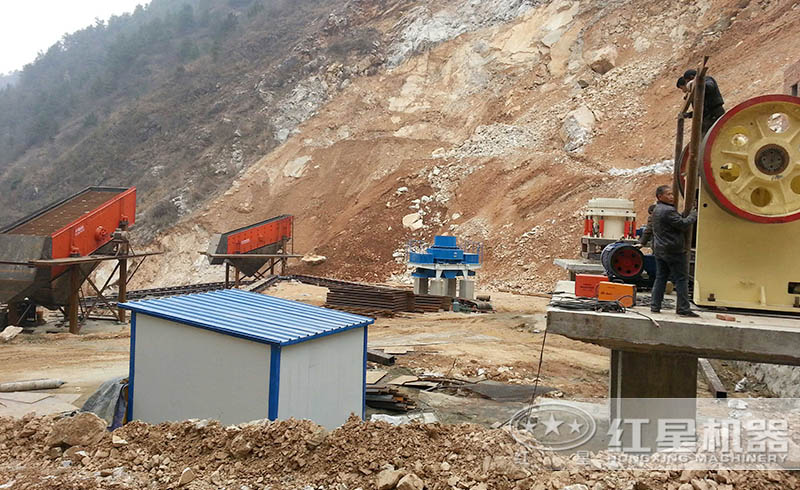 紅星用戶大理石廢料制砂安裝現(xiàn)場(chǎng)