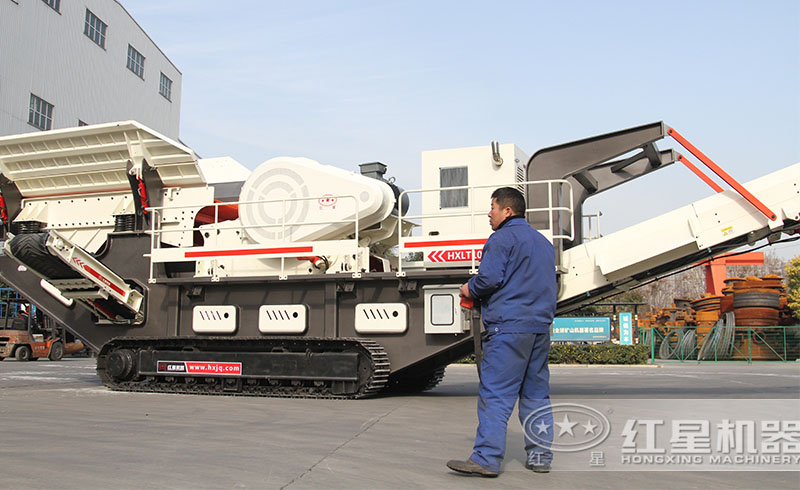 紅星履帶式移動(dòng)碎石機(jī)高配置、優(yōu)性能，現(xiàn)貨供應(yīng)