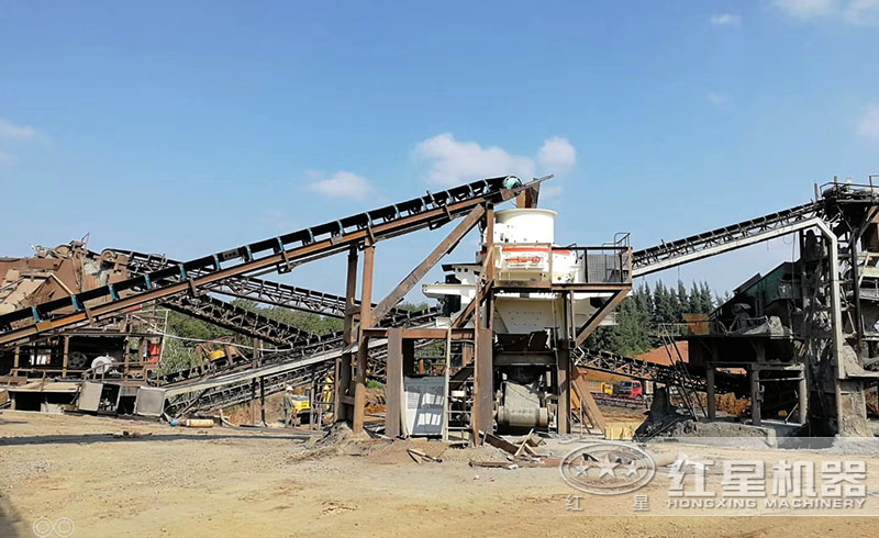 紅星用戶河沙制砂現(xiàn)場(chǎng)