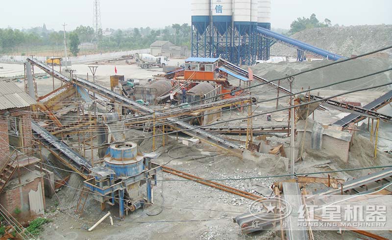 紅星用戶(hù)制砂生產(chǎn)線現(xiàn)場(chǎng)