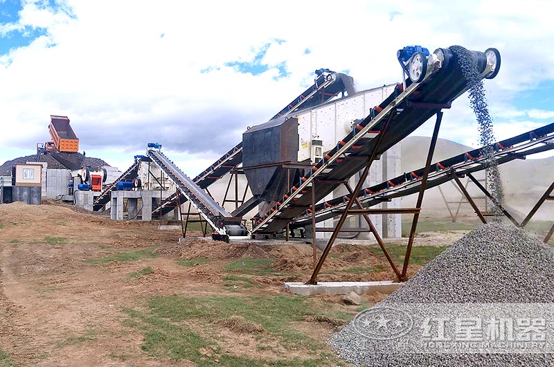 單純加工砂石生產現(xiàn)場