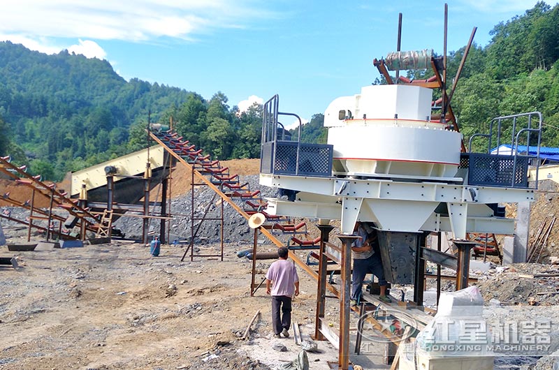 VSI制砂機(jī)工作現(xiàn)場