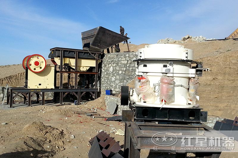 花崗巖破碎安裝現(xiàn)場