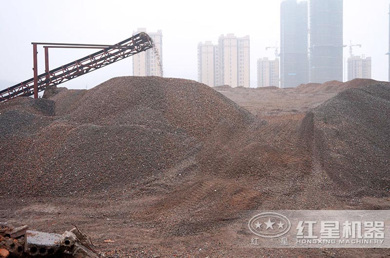 被破碎機器破碎后的24石子